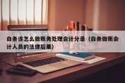 白条该怎么做账务处理会计分录（白条做账会计人员的法律后果）