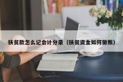 扶贫款怎么记会计分录（扶贫资金如何做账）