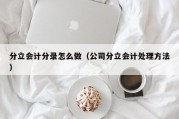 分立会计分录怎么做（公司分立会计处理方法）