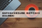 反向平仓会计分录怎么理解（反向平仓会计分录怎么理解的）