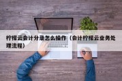 柠檬云会计分录怎么操作（会计柠檬云业务处理流程）