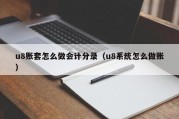 u8账套怎么做会计分录（u8系统怎么做账）