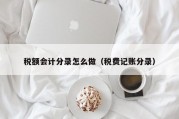 税额会计分录怎么做（税费记账分录）