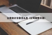 公司会计分录怎么出（公司做账分录）