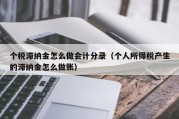 个税滞纳金怎么做会计分录（个人所得税产生的滞纳金怎么做账）