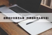 退票会计分录怎么做（开票退款怎么做分录）