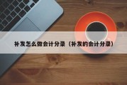 补发怎么做会计分录（补发的会计分录）