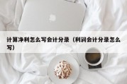 计算净利怎么写会计分录（利润会计分录怎么写）