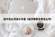应付怎么写会计分录（应付账款分录怎么写）